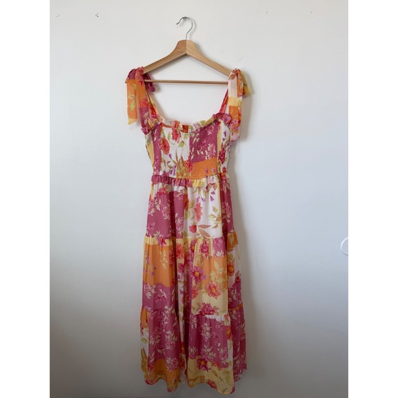 &merci Dresses & Skirts - &merci Women's Sleeveless Floral Patch Dress – Pink – Size Small – NWOT